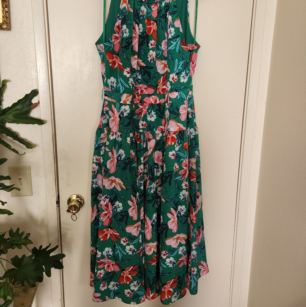 High neck floral Eliza J Dress